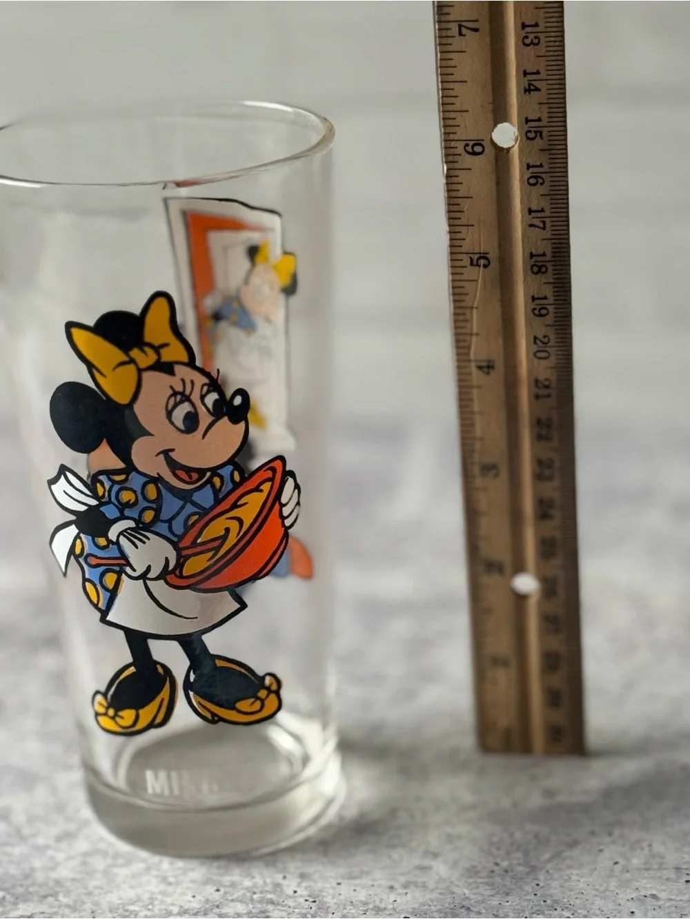 Vintage 1978 Disney Minnie Mouse Drinking Glass Happy Birthday Mickey Pepsi